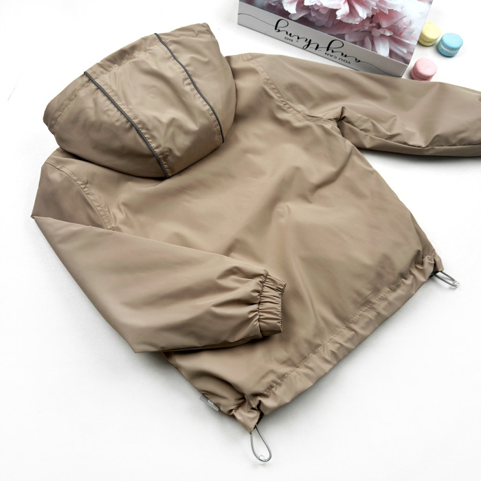 Ветровка на микрофлисе  бежевая