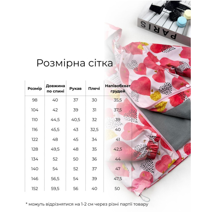 Ветровка на микрофлисе Сердца