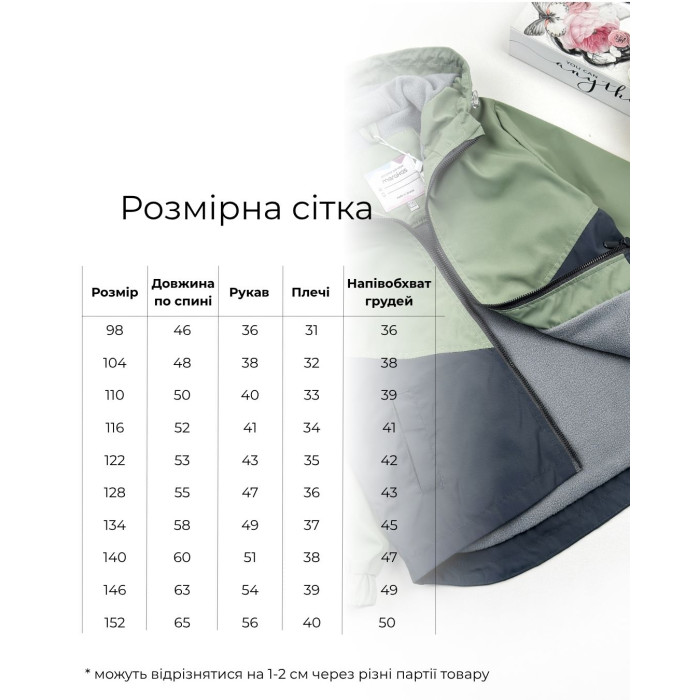 Ветровка на микрофлисе оливково-темно серая