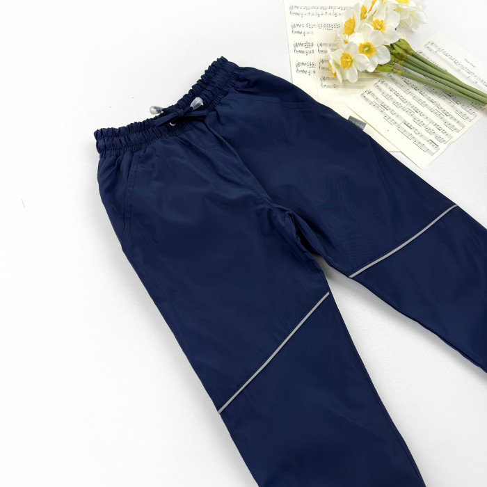 Штаны деми на нейлоне темно синие