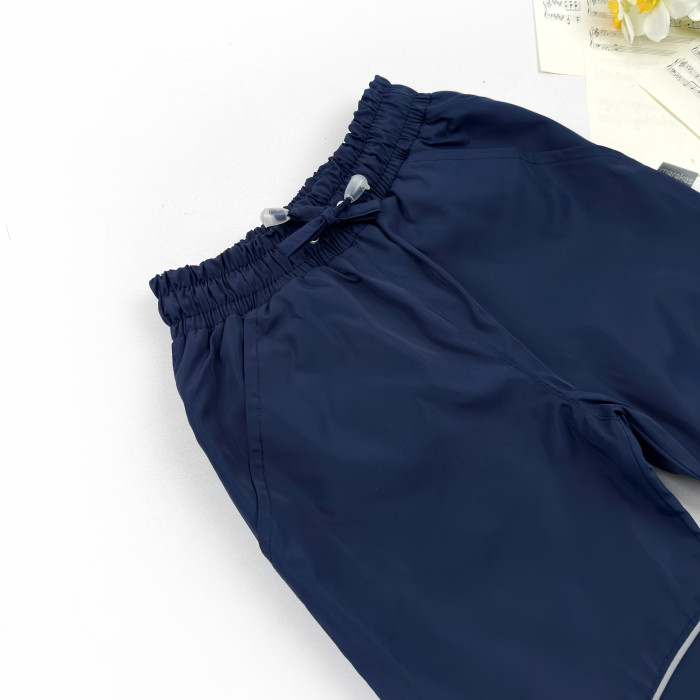 Штаны деми на нейлоне темно синие