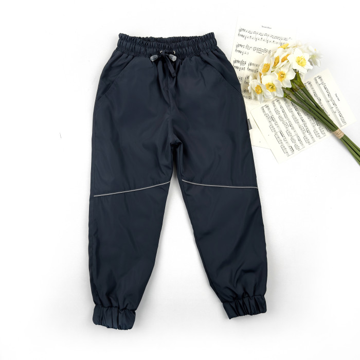 Штаны деми на нейлоне темно серые