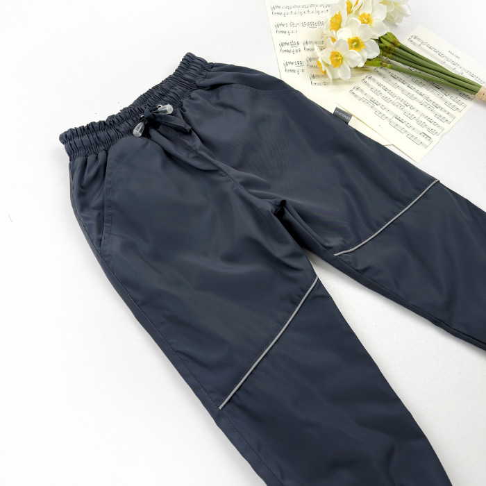 Штаны деми на нейлоне темно серые