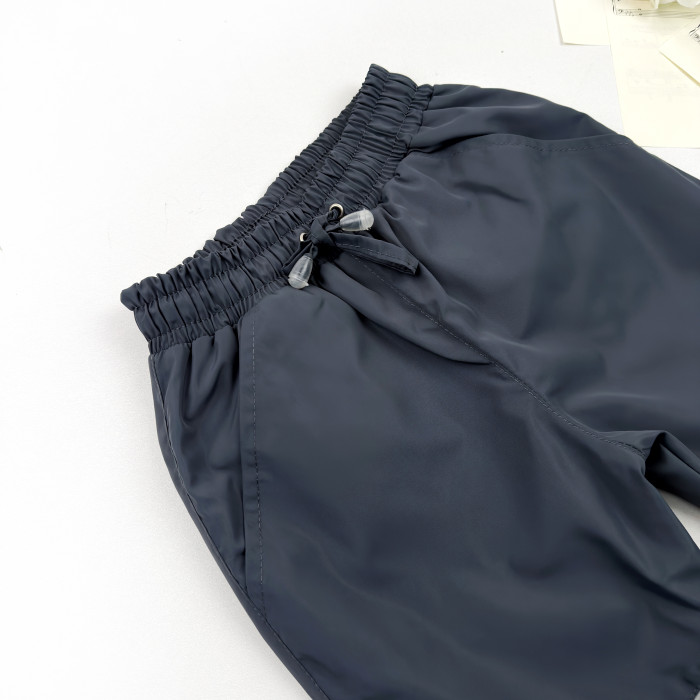 Штаны деми на нейлоне темно серые