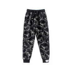 Спортивні штани Ведмедик чорно бежевий