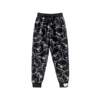 Спортивні штани Ведмедик чорно бежевий