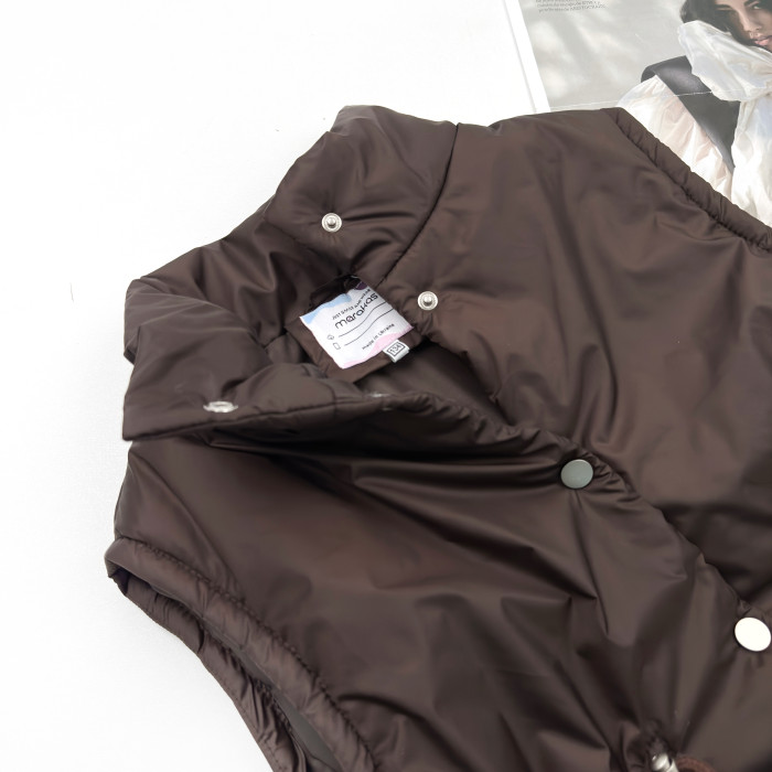 Жилетка удлиненная с кулиской шоколад