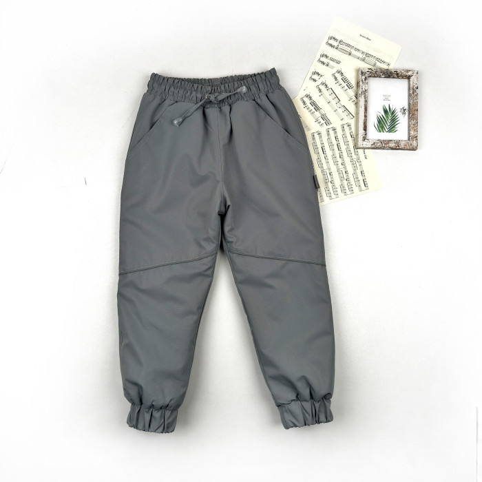 Штаны на мембране, полностью утепленные микрофлисом светло серые