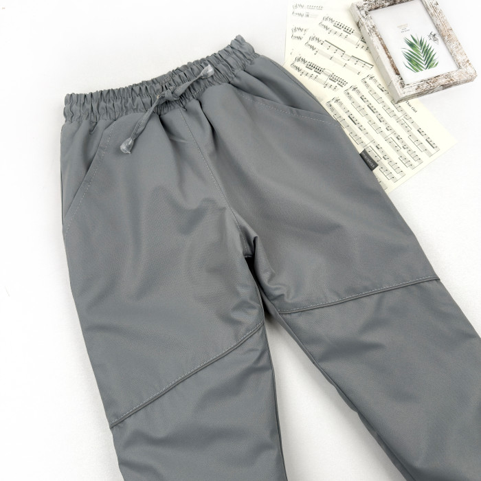 Штаны на мембране, полностью утепленные микрофлисом светло серые