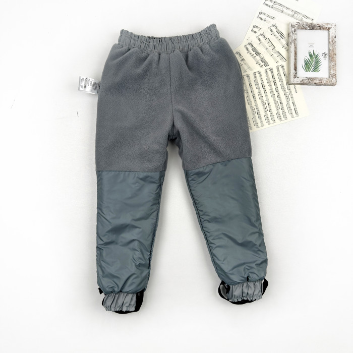 Штаны на мембране, полностью утепленные микрофлисом светло серые