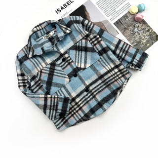 Сорочка фланелева блакитна