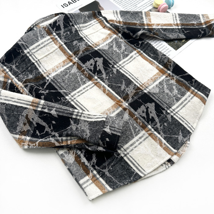 Сорочка фланелева чорна