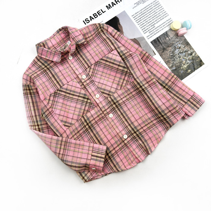 Сорочка фланелева рожева