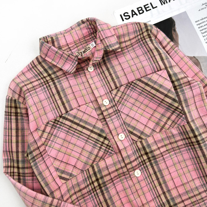 Сорочка фланелева рожева