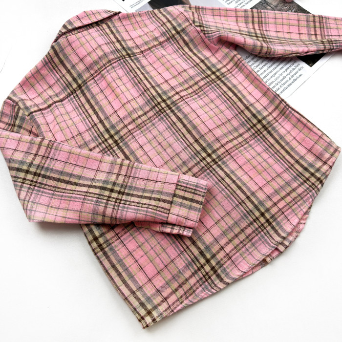 Сорочка фланелева рожева