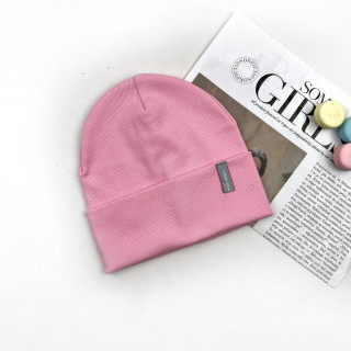 Шапка Marakas рубчик з відворотом зефір