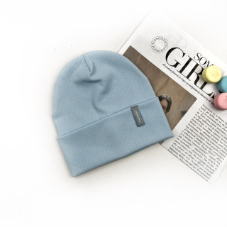 Шапка Marakas рубчик з відворотом світло-блакитна