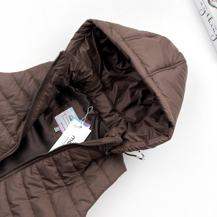 Marakas™ Жилетка на нейлоні з капюшоном шоколад