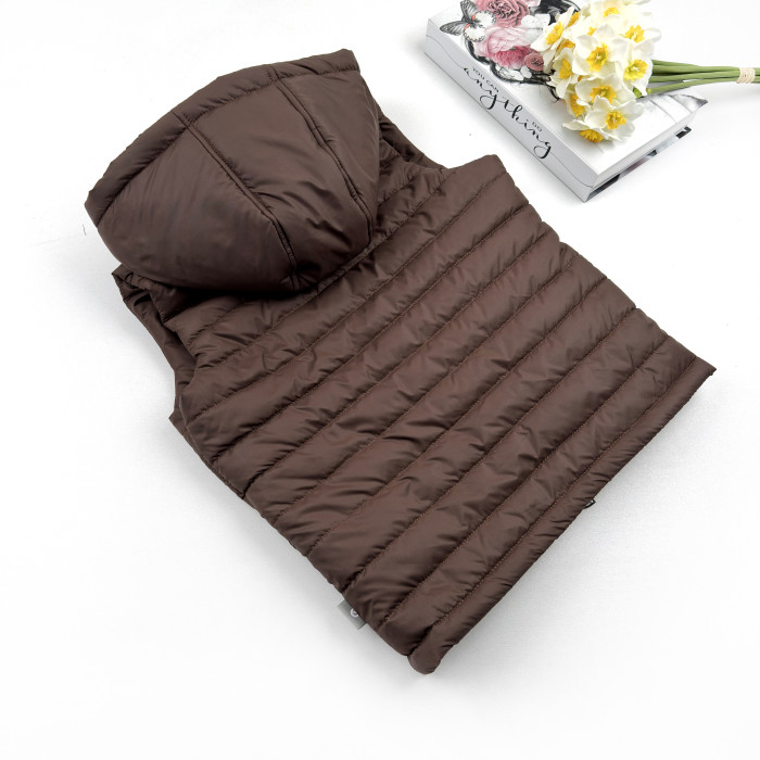 Marakas™ Жилетка на нейлоні з капюшоном шоколад