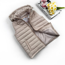 Marakas™ Жилетка на нейлоні з капюшоном молочна