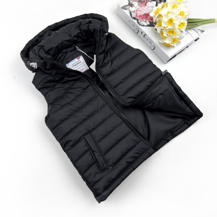 Marakas™ Жилетка на нейлоні з капюшоном чорна