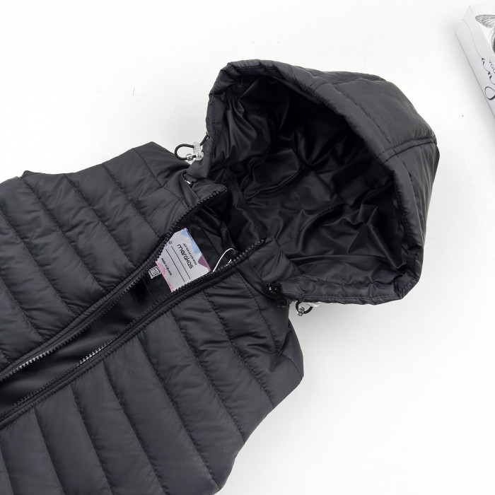 Marakas™ Жилетка на нейлоні з капюшоном чорна