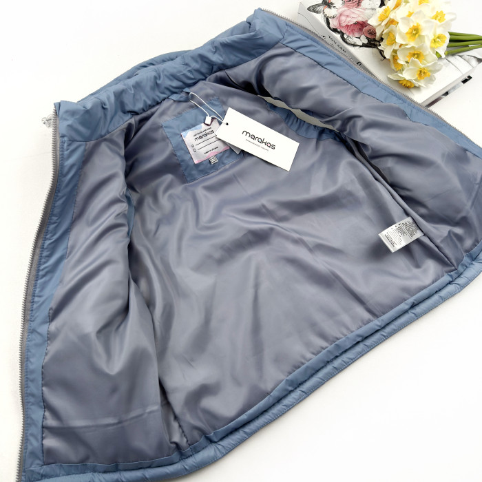 Marakas™ Жилетка на нейлоні з капюшоном сіро-блакитна