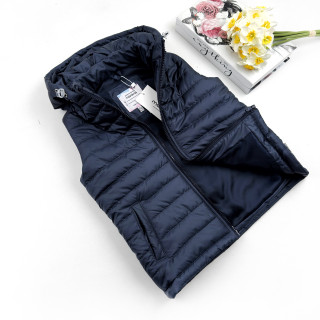 Marakas™ Жилетка на нейлоні з капюшоном темно-синя