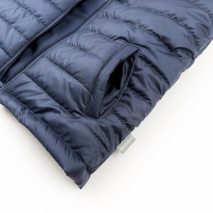 Marakas™ Жилетка на нейлоні з капюшоном темно-синя