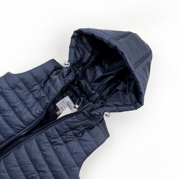 Marakas™ Жилетка на нейлоні з капюшоном темно-синя