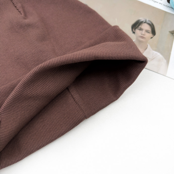 Шапка Makko рубчик з відворотом Моко