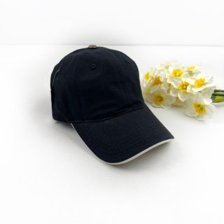 Кепка котонова чорна з білим