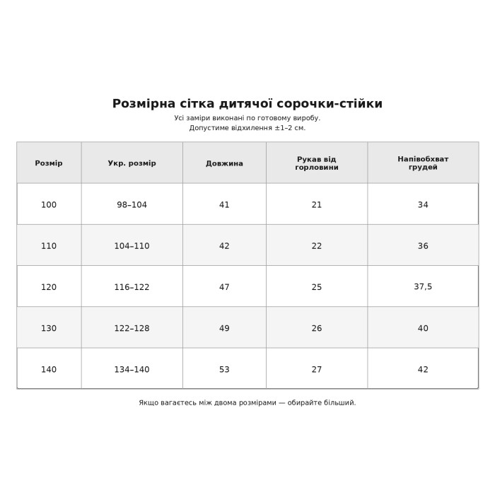 Сорочка стійка біла