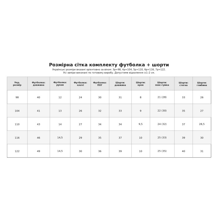 Комплект футболки та шорти Динозаври біло-оливковий