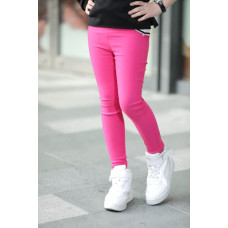 Брюки стрейч малиновые