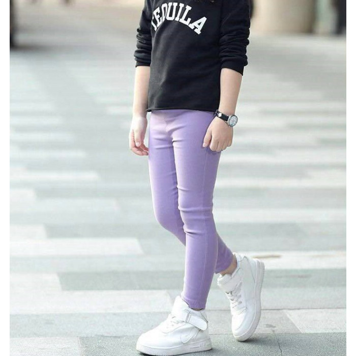 Брюки стрейч фиолетовые