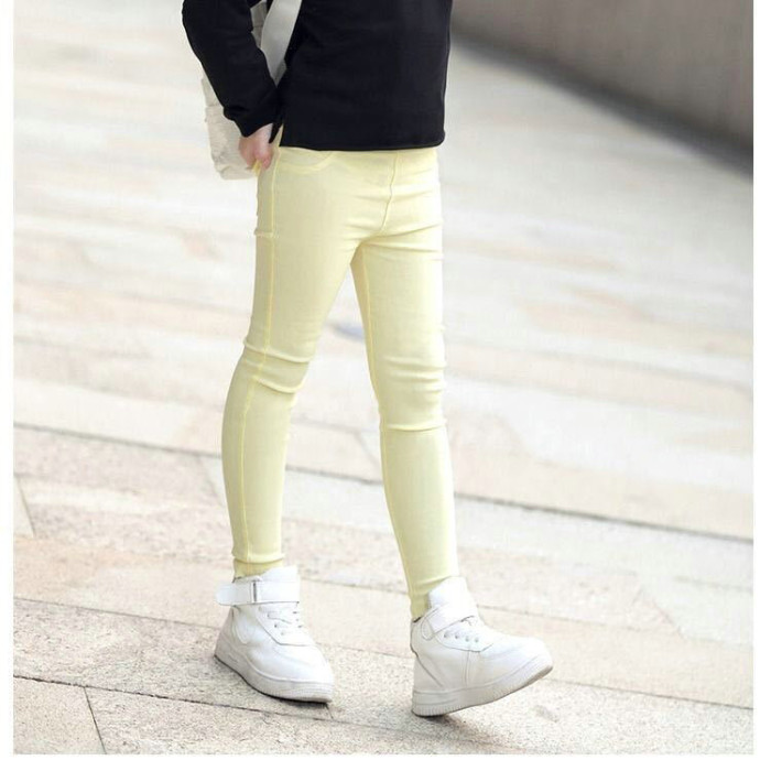 Штани стрейч жовті