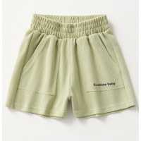 Шорти трикотажні з оливковими написами.