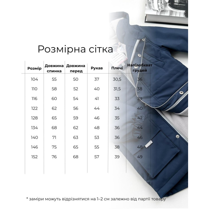 Парка на микрофлисе и слимтексе синяя