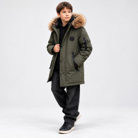 Парку зима на хутрі FASHION хакі