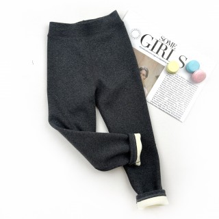 Лосины на плюше темно серые